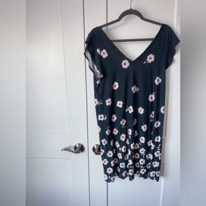 LOFT Blue and White Patterned Dress